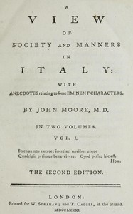 A View of Society and Manners in Italy, Volume 1 (of 2): With Anecdotes Relating to some Eminent Characters