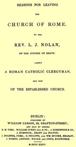 Reasons for Leaving the Church of Rome