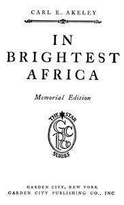In Brightest Africa