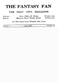 The Fantasy Fan, Volume 1, Number 10, June 1934: The Fan's Own Magazine