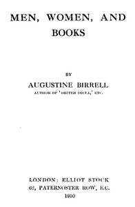 Men, Women, and Books