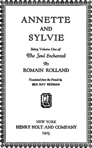 Annette and Sylvie: Being Volume One of The Soul Enchanted