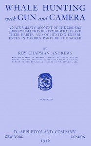 Whale hunting with gun and camera: A naturalist's account of the modern shore-whaling industry, of whales and their habits, and of hunting experiences in various parts of the world