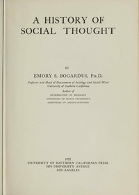 A history of social thought