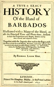 A true & exact history of the island of Barbados