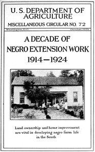 A decade of negro extension work, 1914-1924