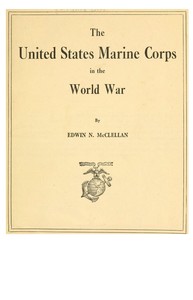 The United States Marine Corps in the World War