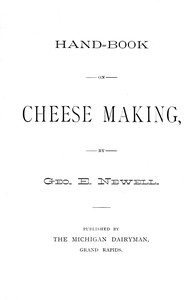 Hand-book on cheese making