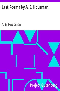 Last Poems by A. E. Housman