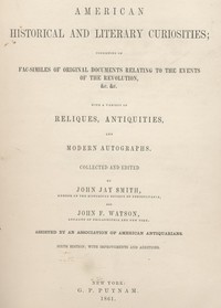 American Historical and Literary Curiosities, Part 10